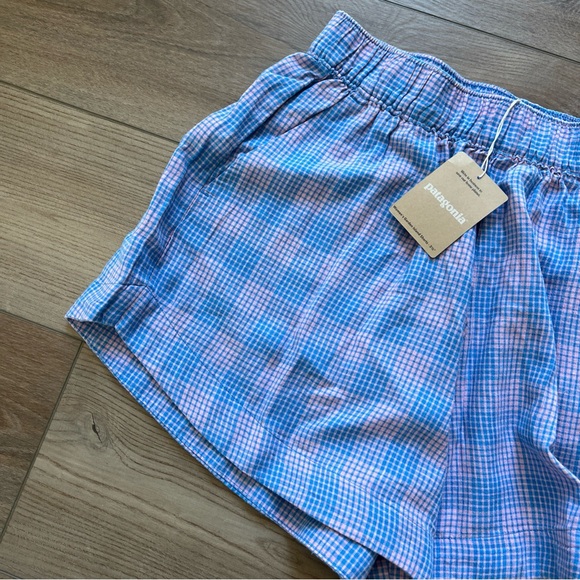 Womens Patagonia Garden Island Shorts Blue/Pink - Picture 3 of 7